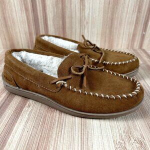 My Slipper Shoes Mens Size 9 Comfort Faux Inner Lined Winter Cozy Moccasins